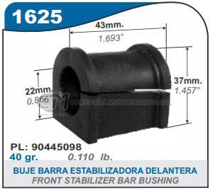 BUJE BARRA ESTABILIZADOR CHEVROLET CORSA 