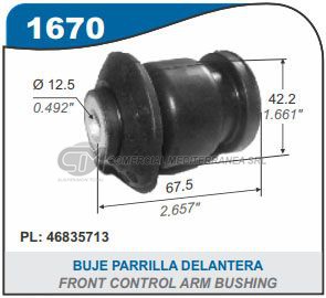 BUJE PARRILLA DELANTERA FIAT LINEA.PUNTO 