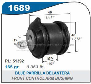 BUJES SUSPENSION HONDA FIT 03.09 BUJE PARRILLA DELANTERA