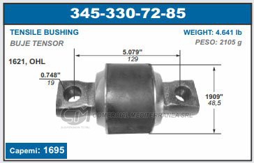 BUJE TENSOR MONO CAPEMI MERCEDES BENZ OHL 1621 / DEUTZ OA101/OA105 