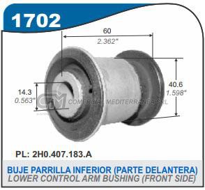 BUJE PARRILLA INFERIOR PARTE DELANTERA CAPEMI VOLKSWAGEN AMAROK 