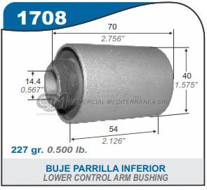 BUJE PARRILLA INFERIOR PARTE DELANTERA }CAPEMI NISSAN FRONTIER 02/09 