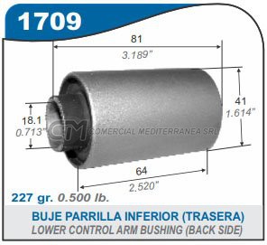 BUJE PARRILLA INFERIOR PARTE TRASERA CAPEMI NISSAN FRONTIER 02/09/NP 300 10/13 