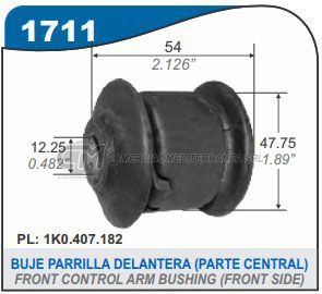 BUJE CENTRAL PARRILLA DELANTERA CAPEMI VOLKSWAGEN VENTO/CROSSFOX/TAOS 