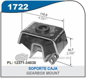 SOPORTE DE MOTOR CAPEMI TOYOTA HILUX 4X2 05/15 SOPORTE DE CAJA DE VEL.