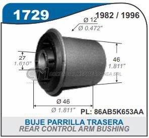BUJE PARRILLA TRASERA FORD ESCORT 82.96 