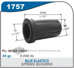 BUJE DE SUSPENSION CAPEMI CHEVROLET S10 2.8 12/.. / TOYOTA HILUX 05/.. BUJE ELASTICO T