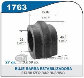 BUJE BARRA ESTABILIZADORA CENTRAL DELANTERA CAPEMI NISSAN FRONTIER 