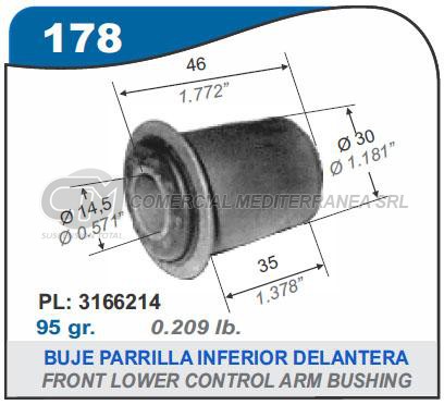 BUJES SUSPENSION RAMBLER. TORINO