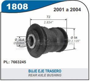 BUJE EJE TRASERO FIAT FIORINO 01.04 