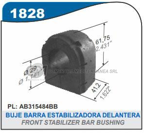 BUJE DE SUSPENSION CAPEMI FORD RANGER 12/.. BUJE BARRA ESTABILIZADORA DELANTERA GOMA 2
