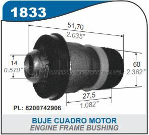 BUJE DE SUSPENSION CAPEMI RENAULT MEGANE II / NISSAN TIIDA BUJE CUADRO DE MOTOR
