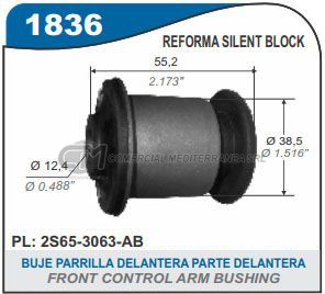 BUJE DE SUSPENSION CAPEMI FORD ECOSPORT/FIESTA/KA BUJE PARRILLA DELANTERA