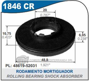 RODAMIENTO CAZOLETA SUSPENSION CAPEMI TOYOTA ETIOS/YARIS AMORTIGUADOR DELANTERA