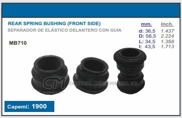 BUJE DE SUSPENSION CAPEMI MERCEDEZ BENZ 710 BUJE DE ELASTICO TRASERO POSICION DELANTER
