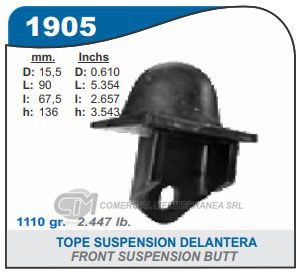 BUJE DE SUSPENSION CAPEMI FORD CARGO 1722/1831 / VOLSKWAGEN 17220 TOPE SUSPENSION DELA
