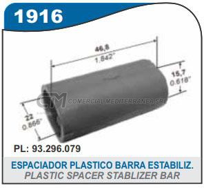 BUJE BARRA ESTABILIZADORA (ESPACIADOR)CHEVROLET AGILE . MONTANA 