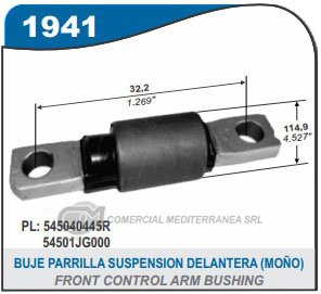 BUJE DE SUSPENSION CAPEMI RENAULT KOLEOS / NISSAN X-TRAIL BUJE PARRILLA MONO DELANTERA