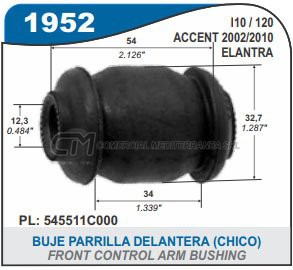 BUJES SUSPENSION HYUNDAI I30.I20.ACCENT.ELANTRA . KIA PIC