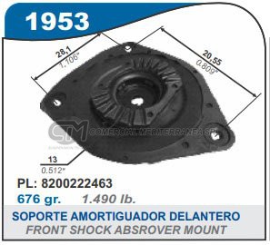 CAZOLETA SUSPENSION RENAULT FLUENCE III CAZOLETA AMORTIGUADOR 