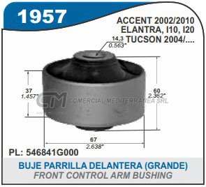 BUJE DE SUSPENSION CAPEMI HYUNDAI I10/ACCENT/TUCSON 04/.. / KIA PICANTO/RIO/SOUL 09/..