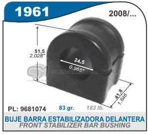 BUJE DE SUSPENSION CAPEMI CHEVROLET CAPTIVA 08/.. BUJE BARRA ESTABILIZADORA DELANTERA