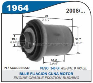 BUJE DE SUSPENSION CAPEMI RENAULT MEGANE III/FLUENCE/SCENIC III BUJE CUADRO MOTOR