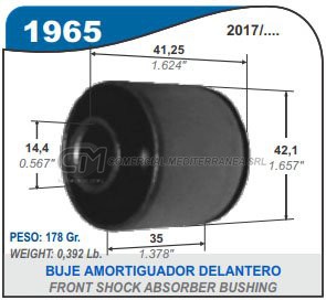 BUJE DE SUSPENSION CAPEMI TOYOTA HILUX 4X2-4X4 15/.. /HILUX SW4 4X2-4X4 17/.. BUJE OJA