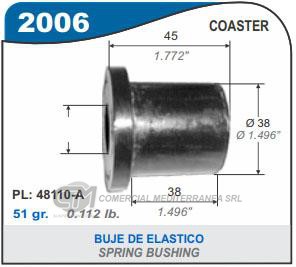 BUJES DE SUSPENSION CAPEMI TOYOTA MICRO COASTER BUJE ELASTICO