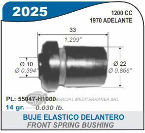 BUJES DE SUSPENSION CAPEMI DATSUN 1200 - 70 EN ADELANTE BUJE ELASTI