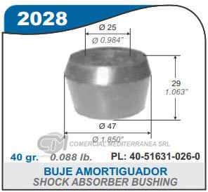 BUJE DE SUSPENSION CAPEMI CHEVROLET LUV 4X2-4X4 92/01 / ISUZU PICK UP 4X2-4X4 92/06/TR
