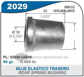 BUJES DE SUSPENSION CAPEMI DATSUN 1600 - 76 EN ADELANTE BUJE ELASTI