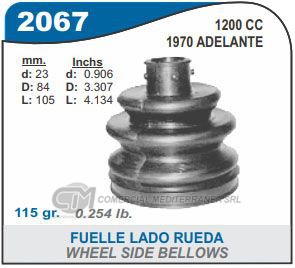 FUELLES DE TRANSMISION CAPEMI DAEWO - NISSAN VIG FUELLE LADO RUEDA