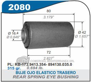 VARIOS SUSPENSION CAPEMI CHEVROLET LUV 4X4 / ISUZU PICK UP 4X4/TROOPER 4X4 OJO ELASTI