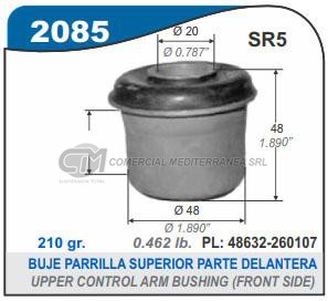 BUJE PARRILLA SUPERIOR ANTERIOR CHICHO TOYOTA HILUX 4X4. SR5