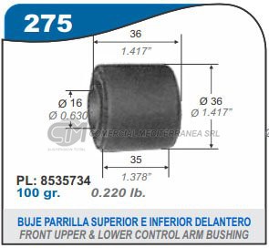BUJES SUSPENSION RENAULT GORDINI. DAUPHINE
