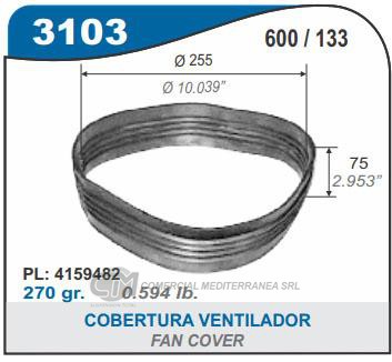 VARIOS SUSPENSION CAPEMI FIAT 600 - 850 133 - SIMCA COBERTURA VENTILADOR
