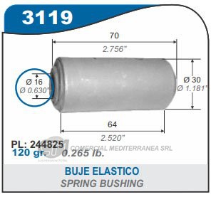 BUJES DE SUSPENSION CAPEMI LAND ROVER LR5 BUJE ELASTICO