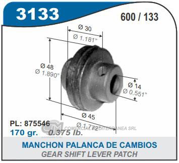 MANCHON CAPEMI FIAT 600 ACOPLE ELASTICO DE PALANCA DE CAMBIOS