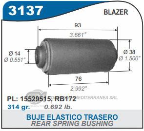 BUJE DE SUSPENSION CAPEMI FORD CARGO 06/12 BUJE ELASTICO