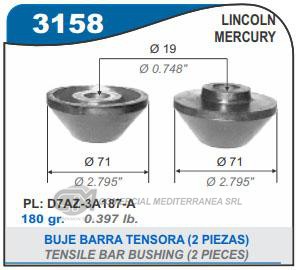 BUJES DE SUSPENSION CAPEMI FORD LINCOLN MERCURY BUJE BARRA TENSORA