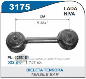 BIELETA DE SUSPENSION CAPEMI LADA . BIELETA TENSORA