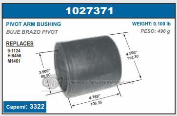 BUJE DE SUSPENSION CAPEMI PAGE ACOPLADOS BUJE SOPORTE PAQUETE ELASTICOS 88.90X114.30X1