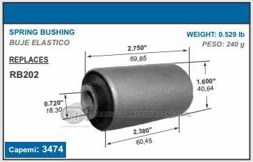 BUJES DE SUSPENSION CAPEMI NISSAN BUJE ELASTICO