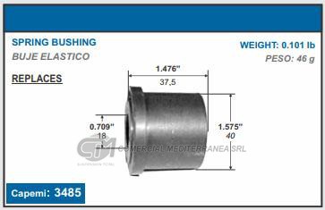 BUJES DE SUSPENSION CAPEMI NISSAN BUJE ELASTICO TRASERO