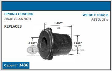 BUJE DE SUSPENSION CAPEMI NISSAN FRONTIER/NAVARA/XTERRA BUJE ELASTICO TRASERO INFERIOR