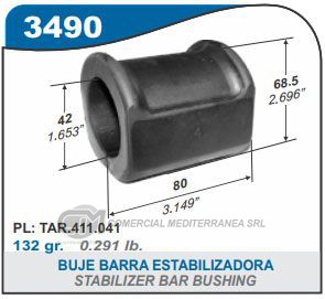 BUJE DE SUSPENSION CAPEMI FORD CARGO / VOLKSWAGEN CAMION EIII BUJE CENTRAL BARRA ESTAB
