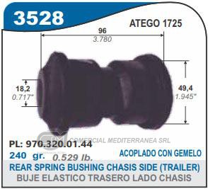 BUJE DE SUSPENSION CAPEMI MERCEDEZ BENZ ATEGO 1725 2008/..