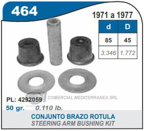 VARIOS SUSPENSION CAPEMI FIAT 128/FIAT 147 PUNTA DE BRAZO DE ROTULA 8MM