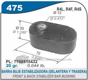 BIELETA DE SUSPENSION CAPEMI RENAULT 4L/4S/R6 DELANTERA